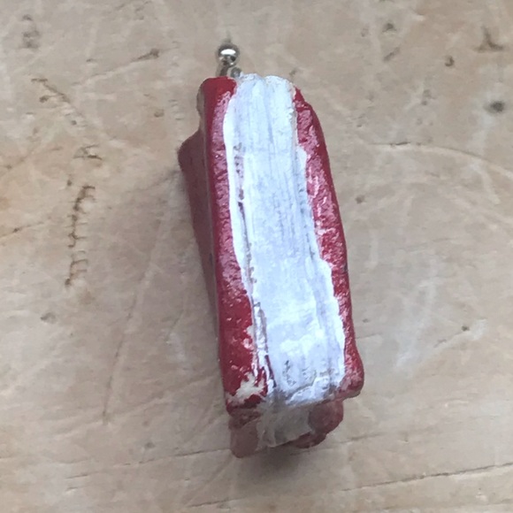 Handmade Red Metallic Vintage Book Pendant - Picture 4 of 4